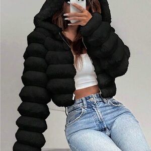 Women's Black Puffer Jacket